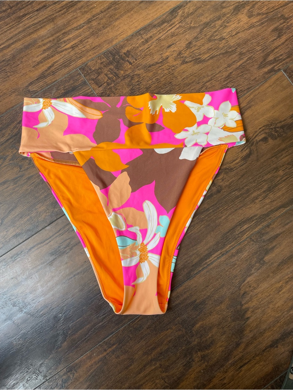 aerie  Bikini Bottom - Orange, Pink & Brown